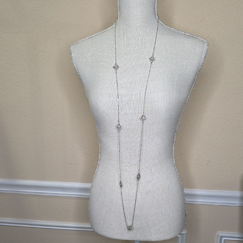 Park Lane Elegant Long Silver Necklace